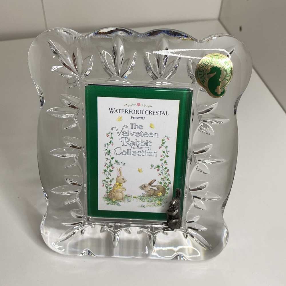 🐇 Waterford Crystal Velveteen Rabbit 🐇 picture frame NEW w/ dust bag 2x3 photo